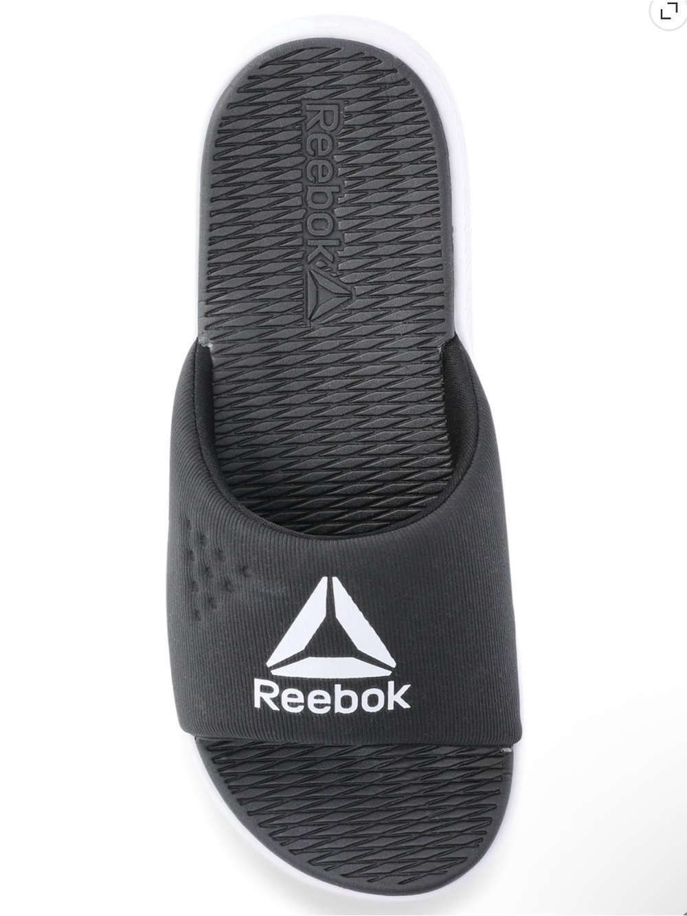 Reebok Black and White Slide Sandal